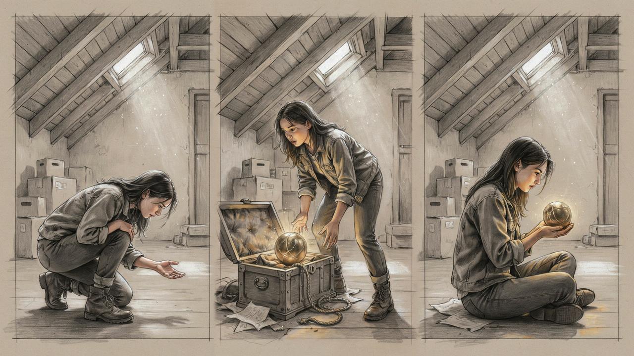 Sequential drawings telling a visual story without words.