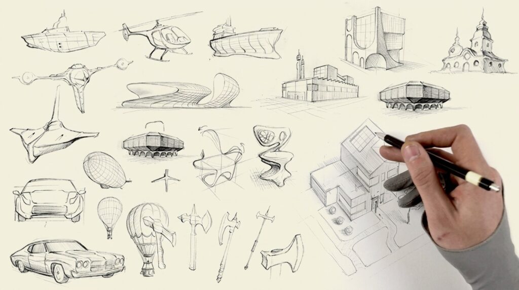 How to Draw From Imagination: Tips and Techniques image showing different drawings from imagination.