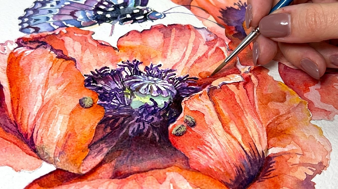image showing poppies painting.
