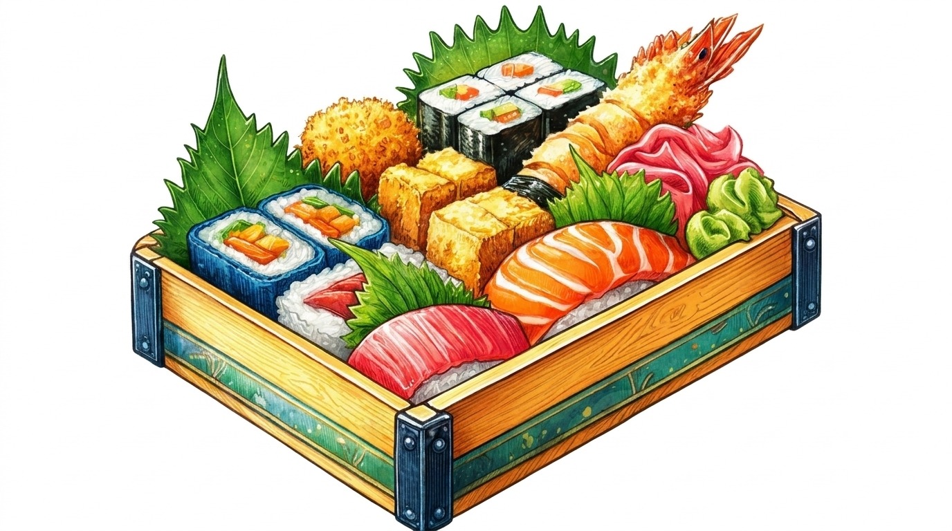 Japanese food drawing.