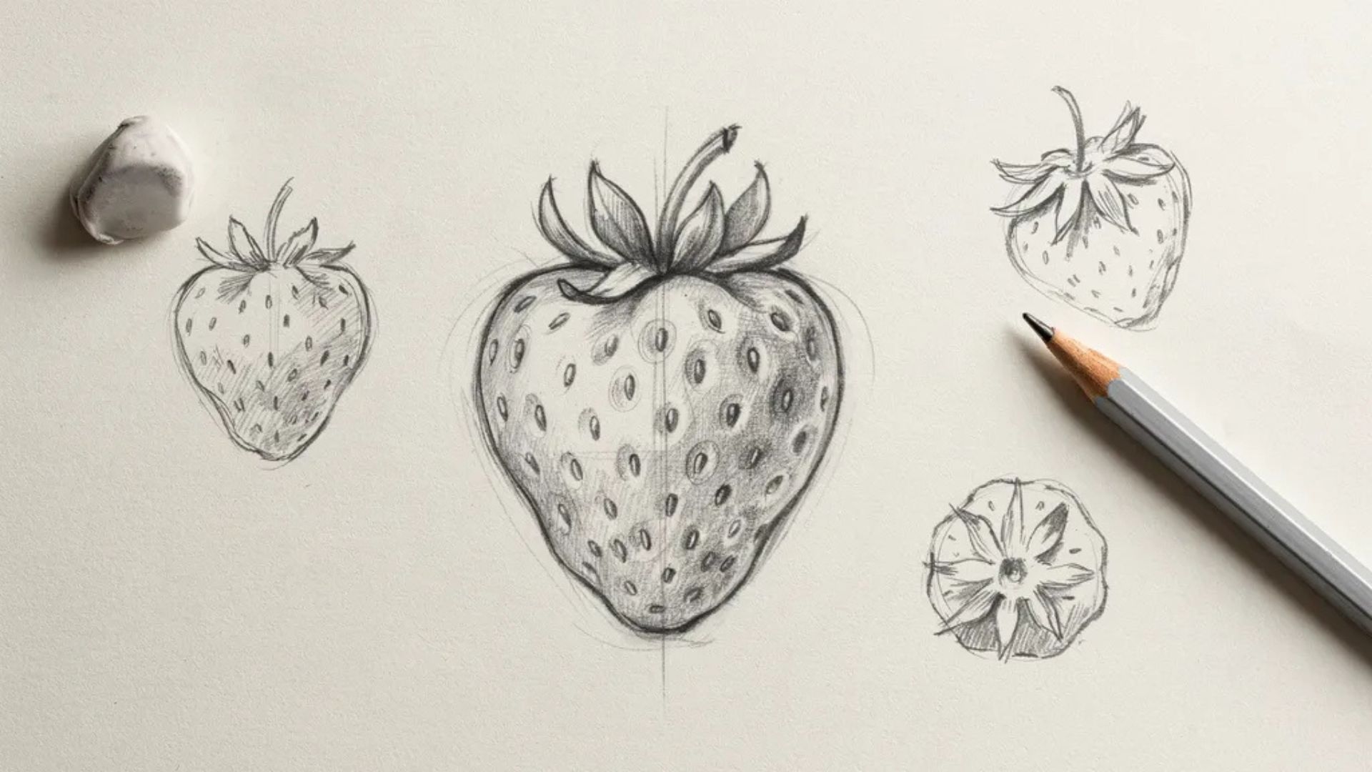 Refining the strawberry shape to create a more natural and realistic appearance.