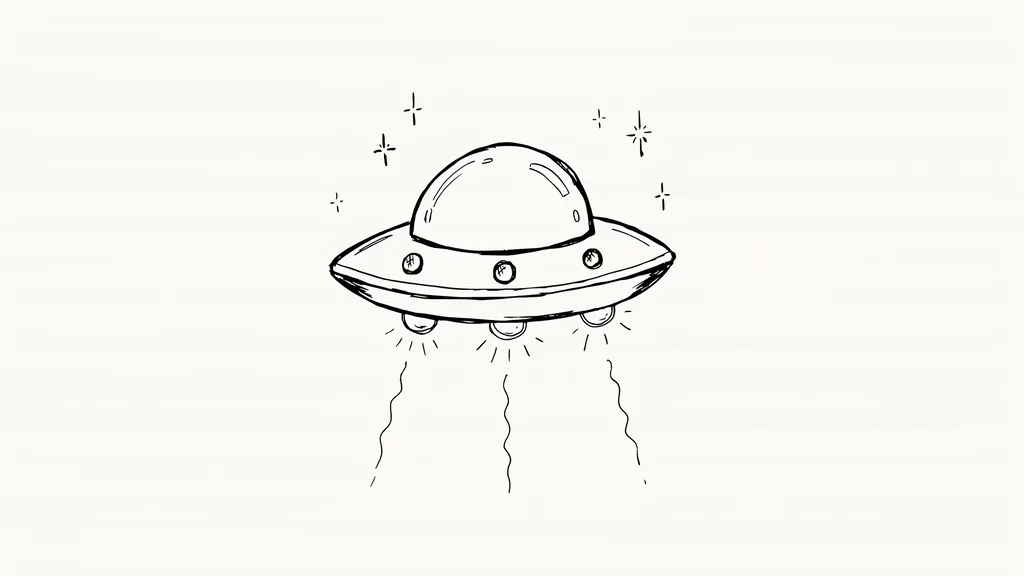 UFO doodle drawing