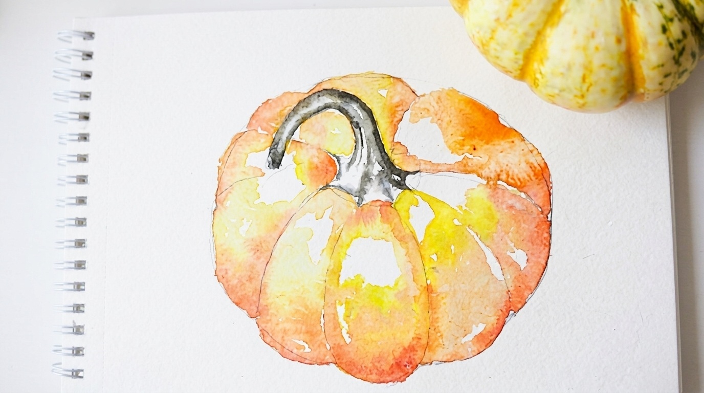 picture showing pumpkin painting.