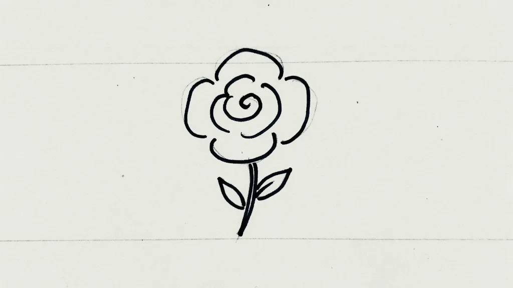Rose doodle sketch