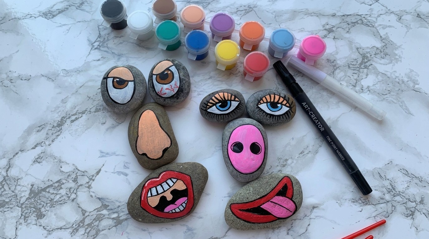 silly pet painted rocks.
