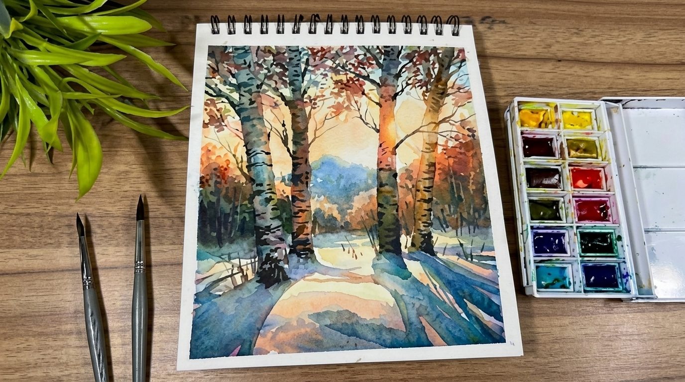 picture showing snow painting.