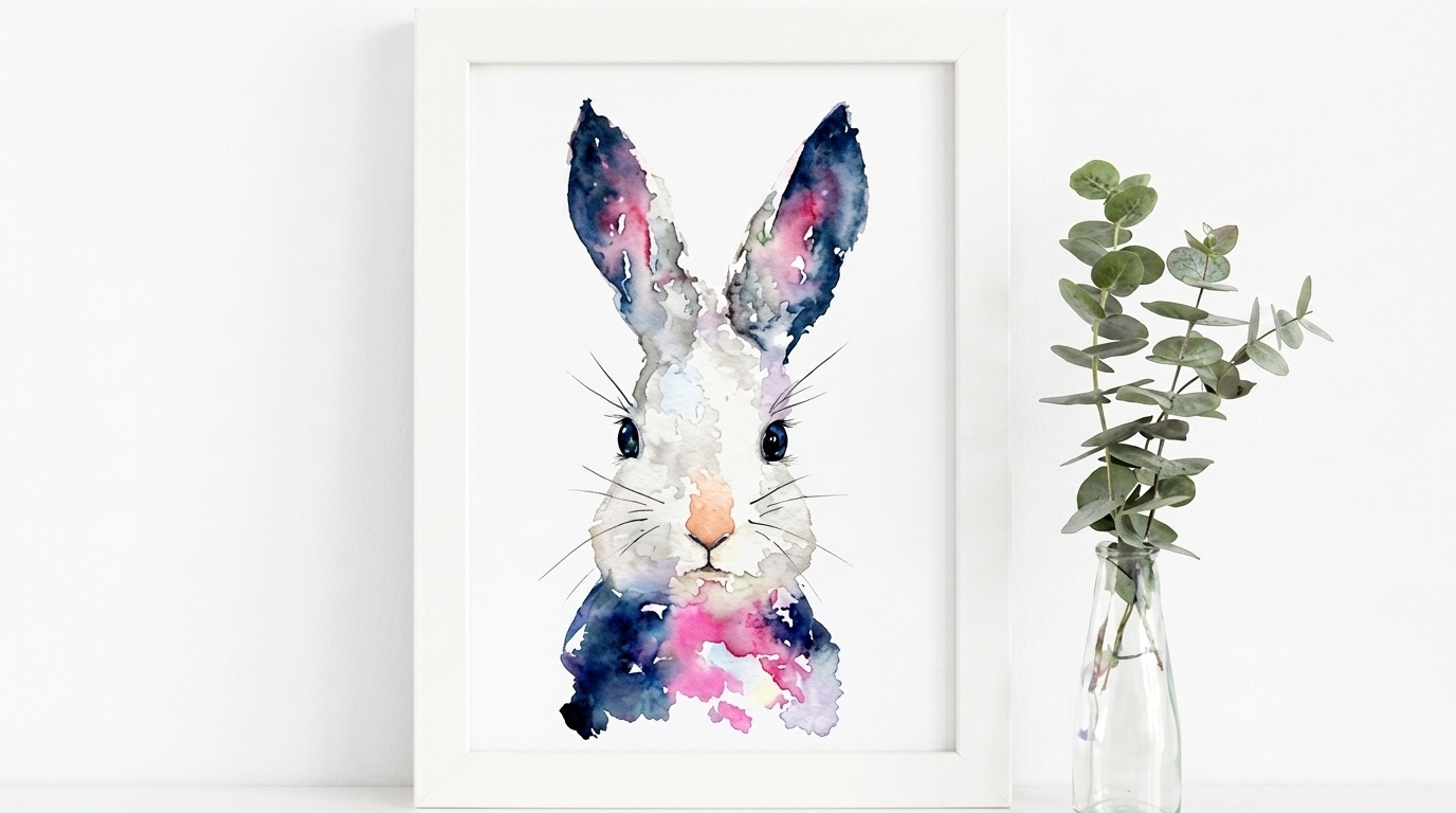 image showing bunny painting.