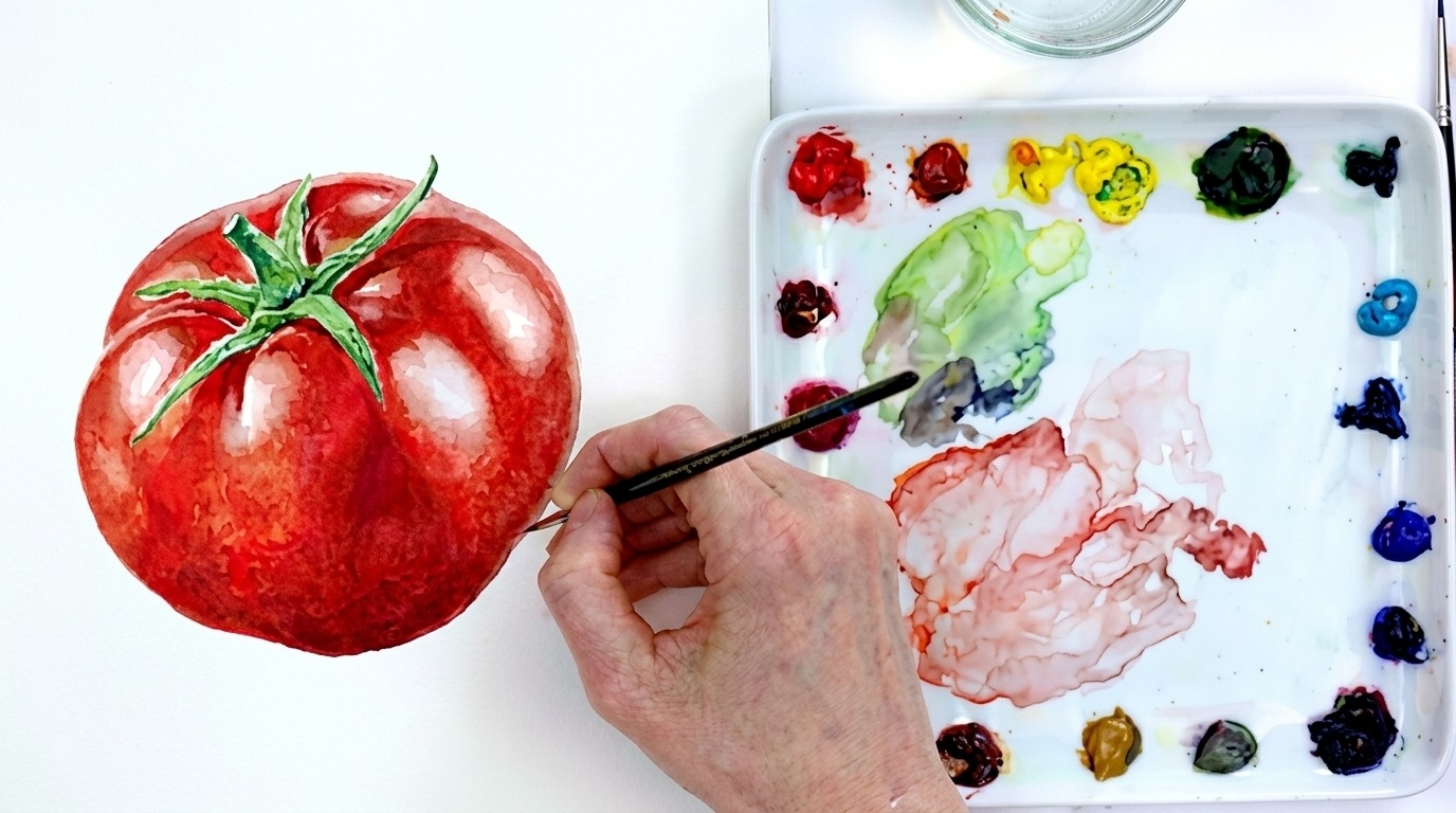 image showing tomato painting.