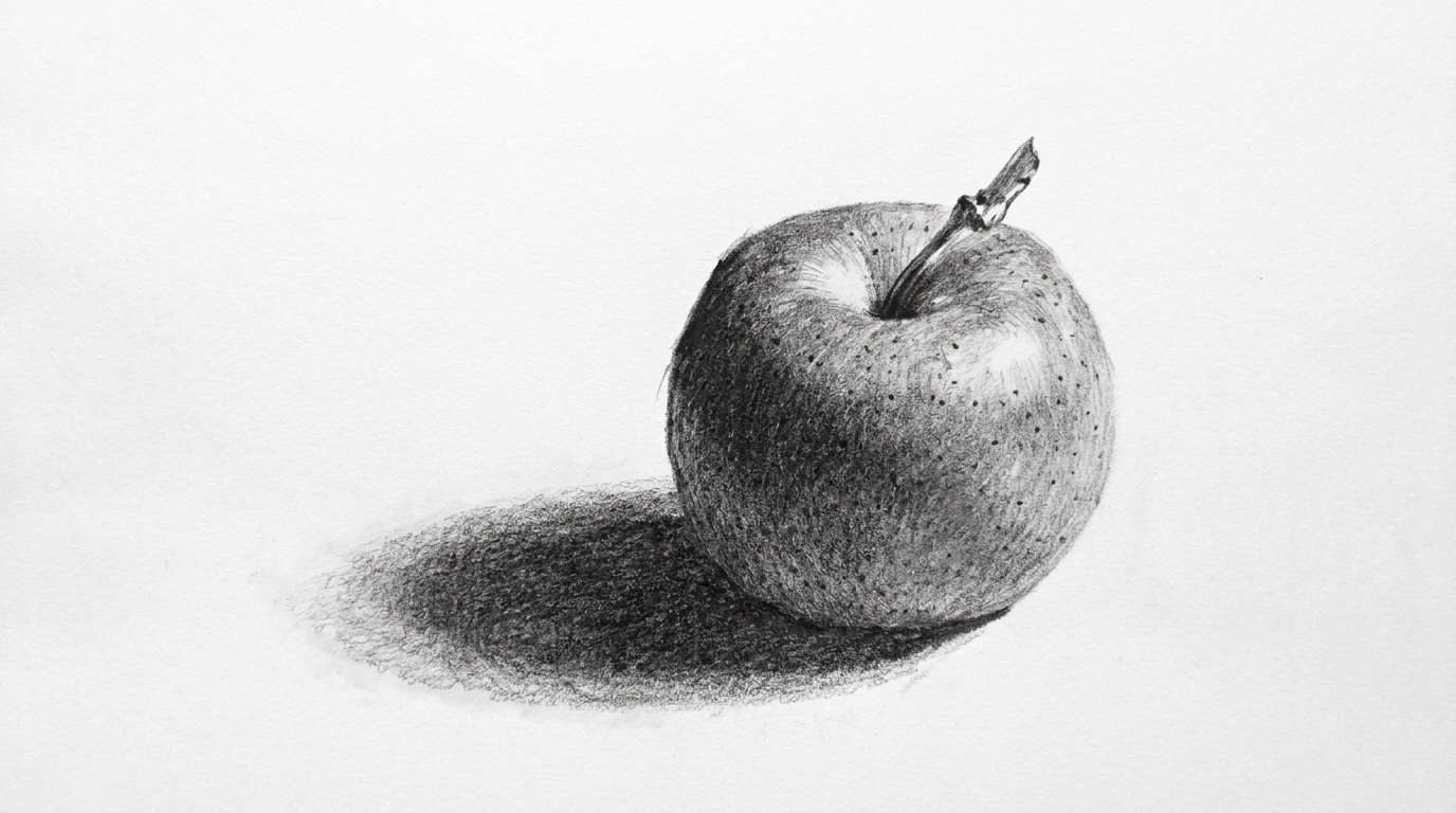 light pencil shading drawing.