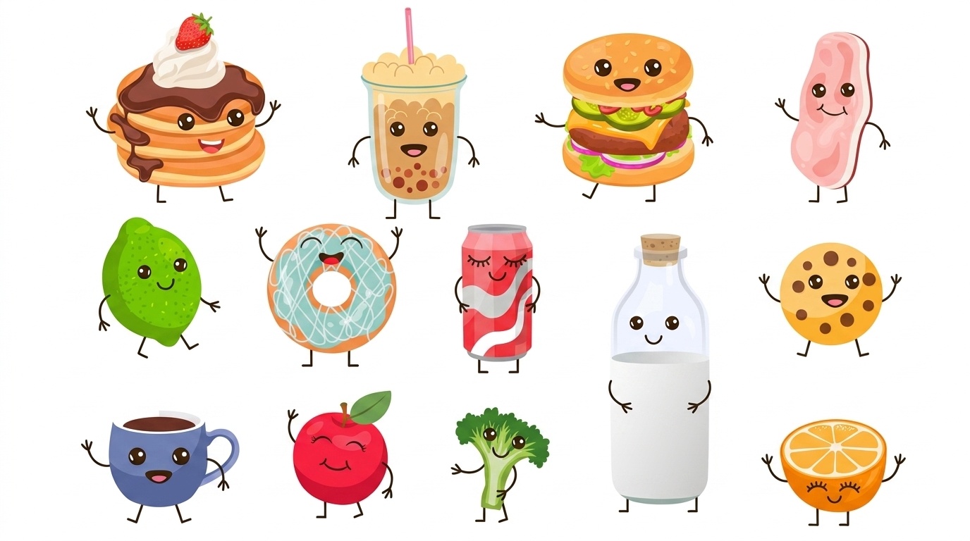 everyday food characters.