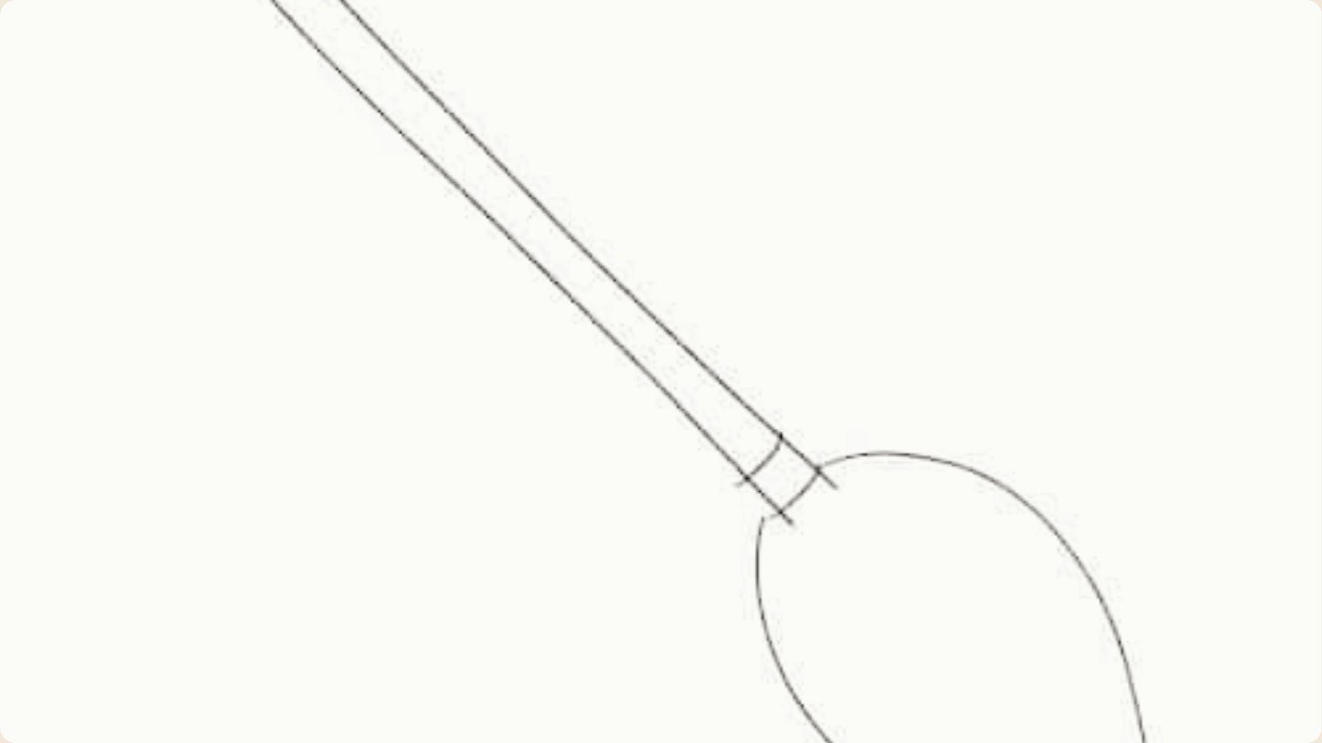 Simple outline drawing showing the basic structure of a broom.