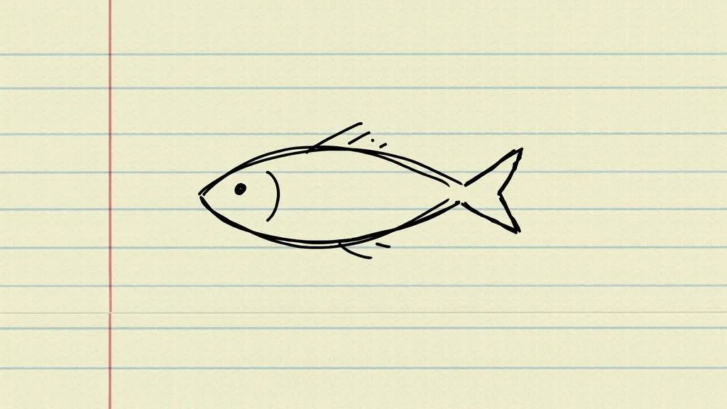 Fish doodle sketch