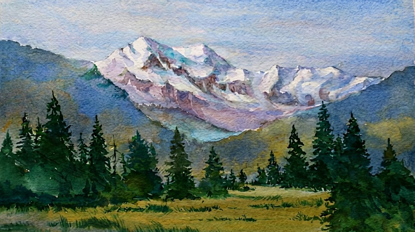 picture showing mountain painting.