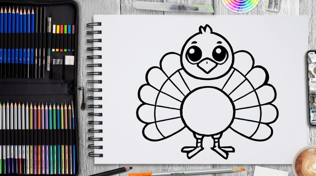 image showing a drawing of turkey.