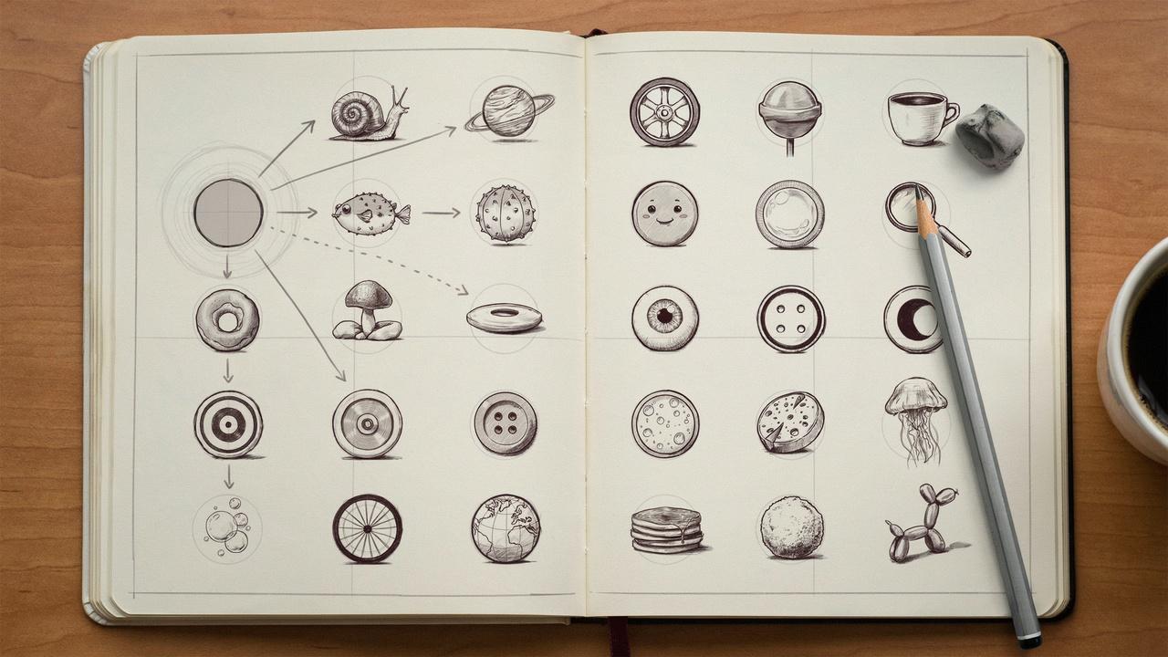 Creative variations made from simple geometric shapes.